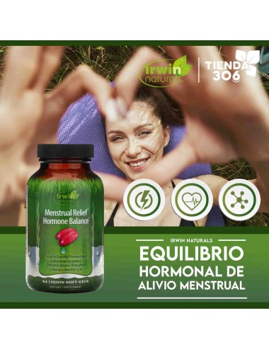 Irwin Naturals Equilibrio Hormonal De Alivio Menstrual 84 Cápsulas Blandas Líquidas V3405 Irwin Naturals