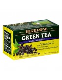 Bigelow Té verde con saúco Plus vitamina C, cafeína, 18 unidades T2121 BIGELOW