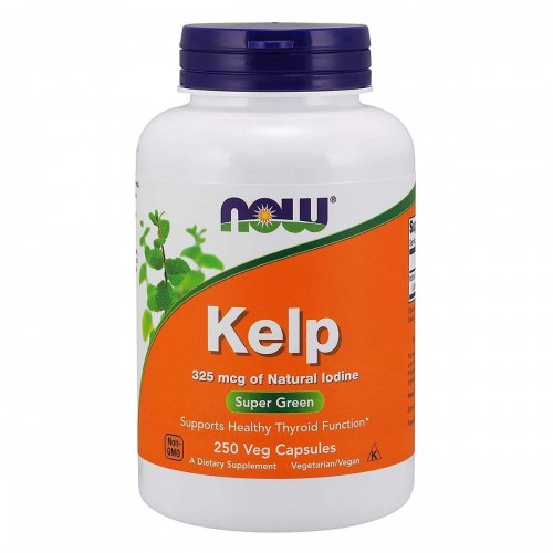 Now Foods Kelp Algas Yodo Natural 325 mcg 250 Cápsulas Vegetarianas V3078 Now Nutrition for Optimal Wellness