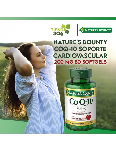 NATURE'S BOUNTY CoQ-10 Soporte Cardiovascular 200 mg 80 Softgels V3288 NATURE'S BOUNTY