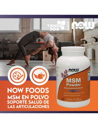 Now MSM en Polvo Soporte Salud de las Articulaciones 1 Lb (454 g) V3315 Now Nutrition for Optimal Wellness