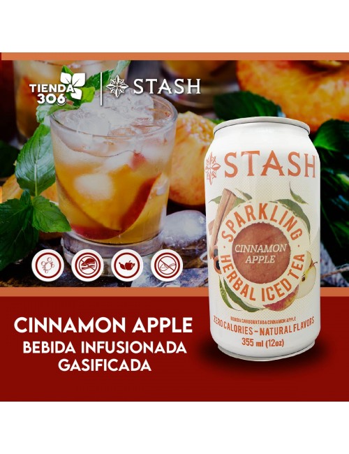 STASH Bebida Carbonatada Herbal Tea Cinnamon Apple 355ml T2125 STASH