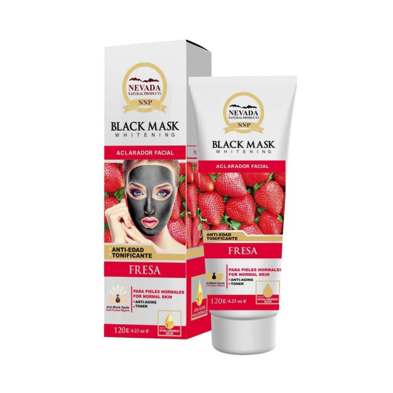 Nevada Mascarilla Black Mask de Fresa Aclarador Facial Anti-edad Tonificante 120g C1027 Nevada Natural Products