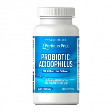 Puritans Pride Probiotico Acidophilus 100 Tabletas V3414 Puritan's Pride
