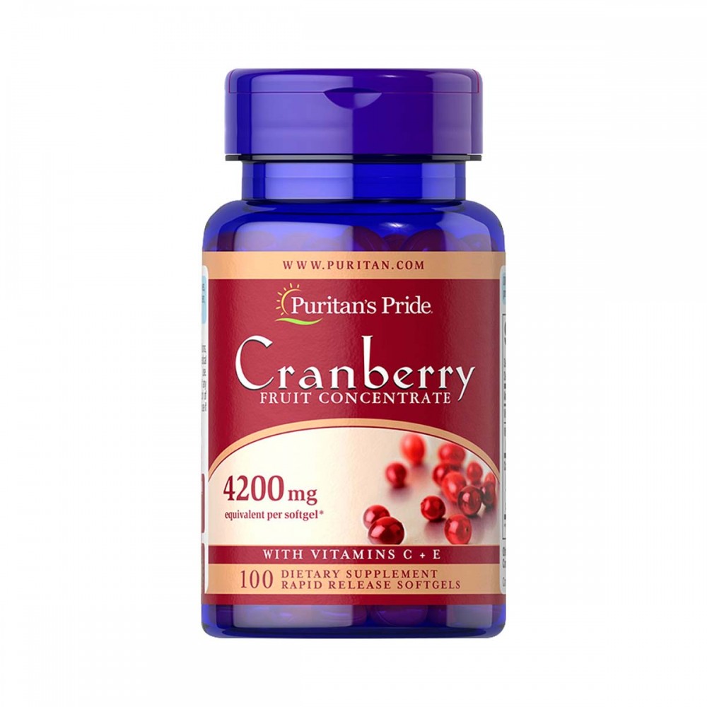 Puritans Pride Cranberry 4200 Mg Con Vitamina C+E 100 Capsulas V3415 Puritan's Pride