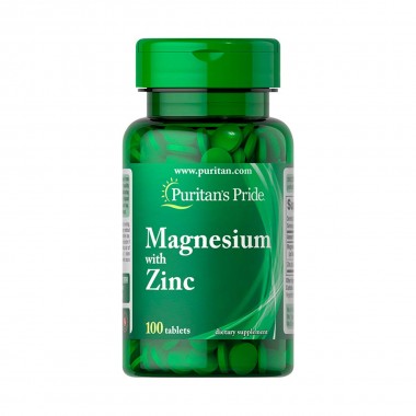 Puritans Pride Magnesio Con Zinc 10mg 100 Tabletas V3416 Puritan's Pride
