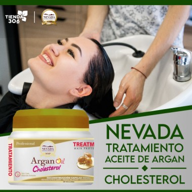 Nevada Tratamiento Aceite de Argan Cholesterol 510ml Reconstruccion Capilar Total C1225