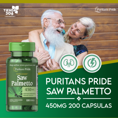 Puritans Pride Saw Palmetto 450mg 200 Capsulas V3413 Puritan's Pride