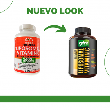 Gem Nutrients Liposomal Vitamina C 1600mg 180 capsulas V3122 GEM Nutrients