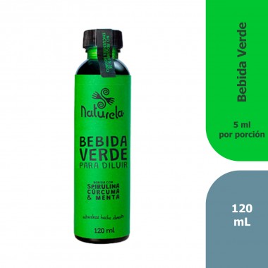 Naturela Bebida Verde para Diluir Spirulina+Curcuma+Menta 120ml V3426 Naturela