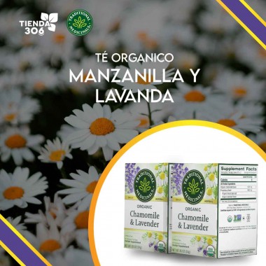 Traditional Medicinals Manzanilla Organica con Lavanda Libre de Cafeina 16 Bolsitas 24 g T2137 TRADITIONAL MEDICINALS