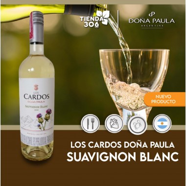 Doña Paula Los Cardos Vino Blanco Suavignon Blanc 750ml L1018 Los Cardos Doña Paula