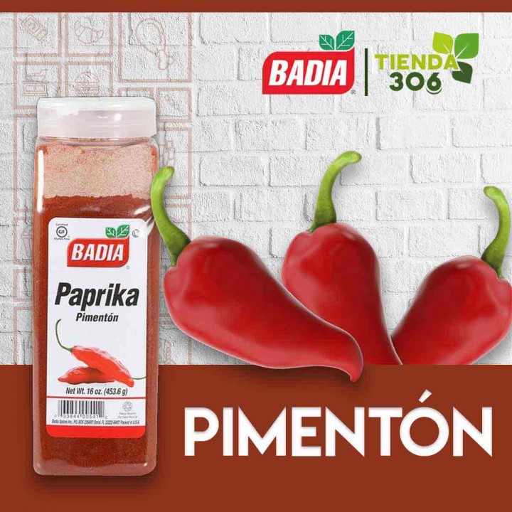 Badia Spices Pimentón (Paprika) Gluten Free 16 Oz (453.6g) D1108 BADIA