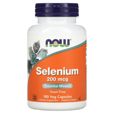 Now Selenio - Selenium 200 mg Mineral Esencial 180 Cápsulas V3060 Now Nutrition for Optimal Wellness