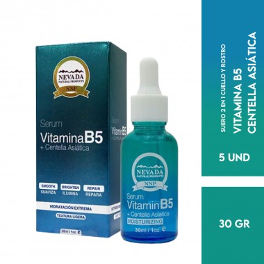 Nevada Suero Facial Vitamina B5 + Centella Asiatica Hidratacion Extrema 30ml C1232 Nevada Natural Products
