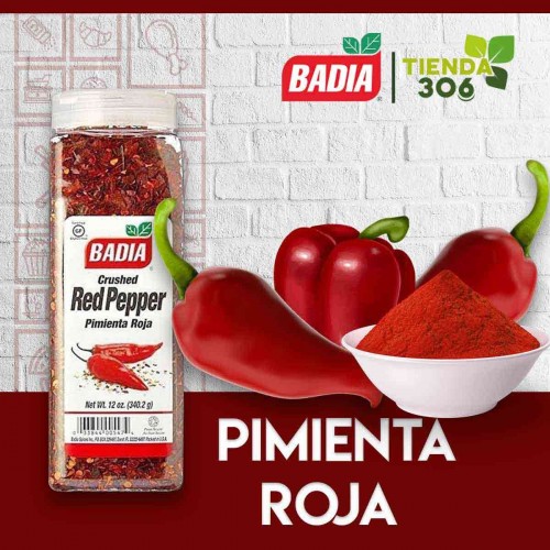 Red Pepper Pimienta Roja en Escamas Badia Spices Gluten Free 12 Oz (340.2 G) D1112 BADIA