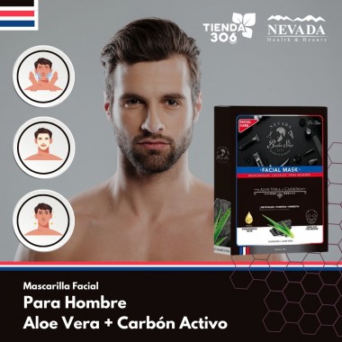 Nevada Mascarilla Negra Hombre Aloe Vera & Carbon Activado 5 Unidades X 30g C1227 Nevada Natural Products