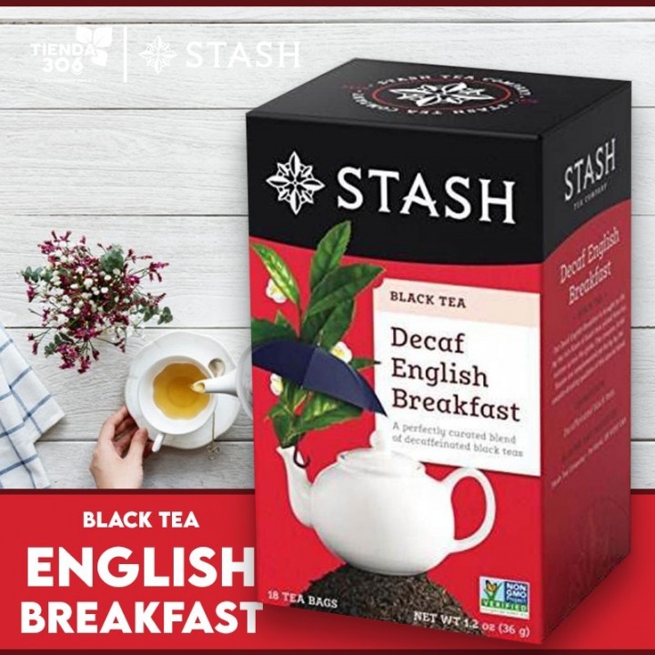 Te STASH Black Tea Decaf English Breakfast 18 Bolsitas 36 g T2032 STASH