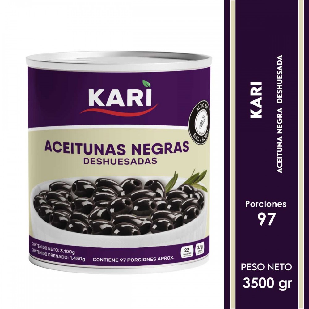 Kari Aceitunas Negras Deshuesadas 3100g D1281 Kari