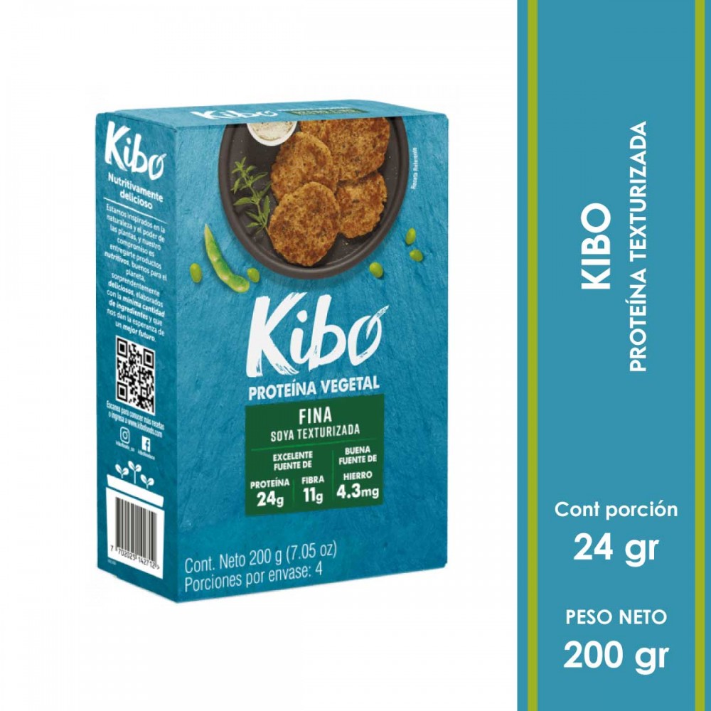 Kibo Proteina Vegetal Fina Soya Texturizada 200g D1277 KIBO