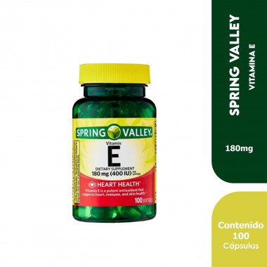 Spring Valley Vitamina E 400 IU 100 Capsulas V3230 SPRING VALLEY