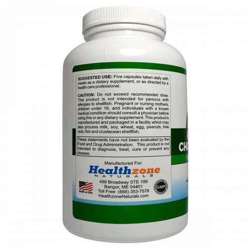 Health Zone Naturals Glucosamina Condroitina - Chondroitin y MSM 250 Cápsulas V3063 Health zone Naturals