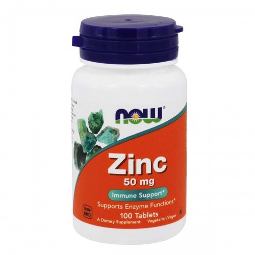 Now Foods Zinc Soporte Inmune 50mg 100 Tabletas V3113 Now Nutrition for Optimal Wellness