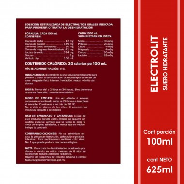 Suero Electrolit Fresa 625ml D1291 Electrolit
