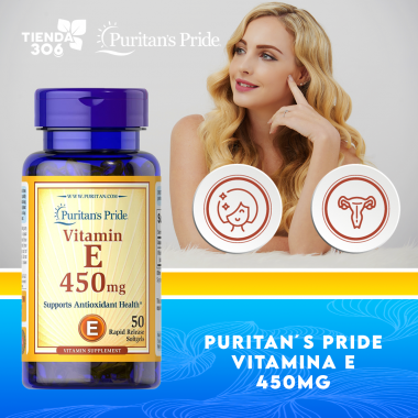 Puritan’s Pride Vitamina E 450 mg 50 Cápsulas Blandas Liberación Rápida V3017 Puritan's Pride