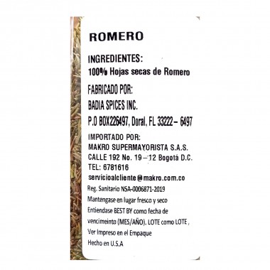 Badia Romero - Rosemary 226.8g D1297 BADIA