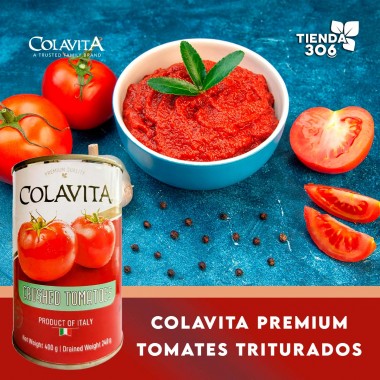 Colavita Premium Quality Crushed Tomatoes - Tomates Triturados Product Of Italy Contenido Neto 400 g D1304 COLAVITA
