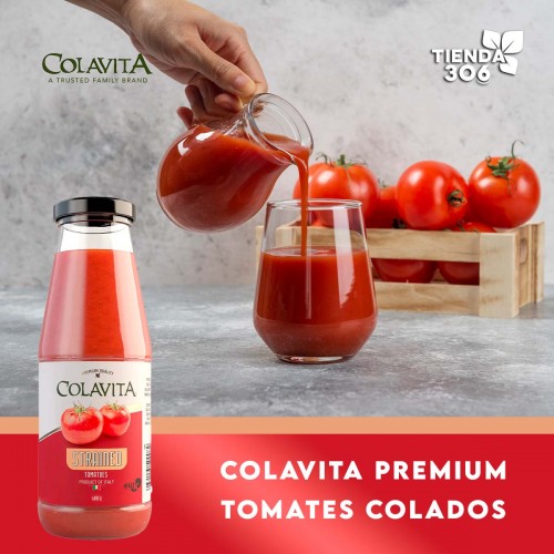 Colavita Premium Quality Strained Tomatoes - Pasta de Tomates colados Product Of Italy 680 g D1302 COLAVITA