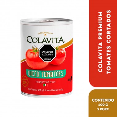 Colavita Premium Quality Diced Tomatoes - Tomates cortados Product Of Italy Contenido Neto 400 g D1306 COLAVITA