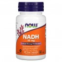 Now NADH 10 mg con 200 mg de D-ribosa, 60 Cápsulas Vegetales V3474 Now Nutrition for Optimal Wellness