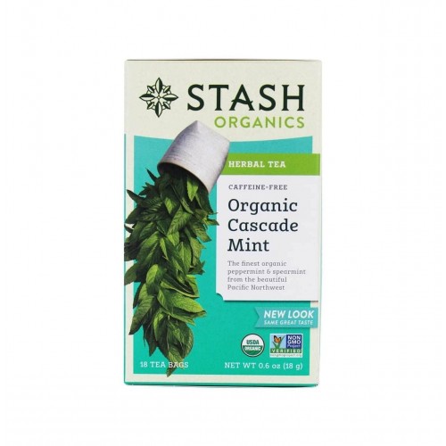 Te STASH Organic Cascade Mint Herbal Tea Caffeine-Free 18 Bolsitas 18 g T2042 STASH