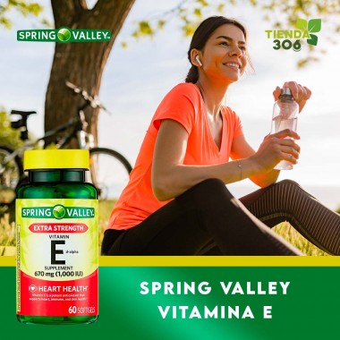 Spring Valley Vitamina E 1,000 IU 60 Capsulas V3461 SPRING VALLEY