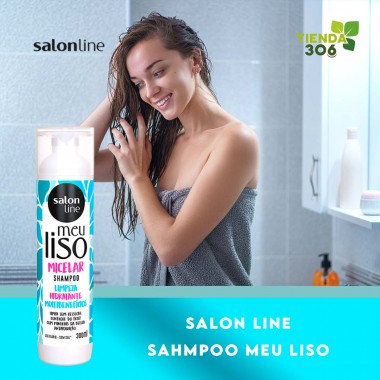 Salon Line Shampoo Meu Liso - Cabello Liso Micelar 300 Ml C1253 Salon line