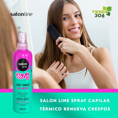 Salon Line Spray Capilar Termico Renova Cachos - Renueva Crespos 300 Ml C1265 Salon line