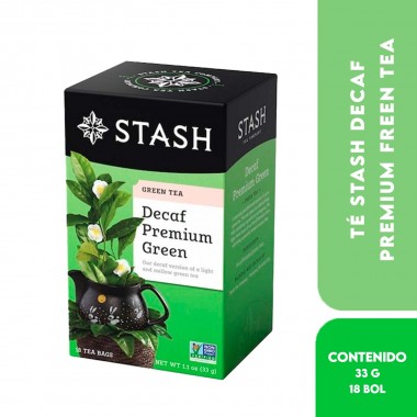 Te STASH Decaf Premium Green Tea 18 Bolsitas 33 g T2034 STASH