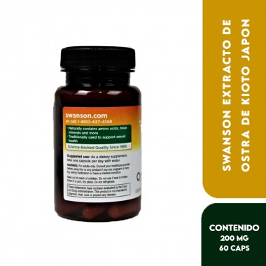 Swanson Extracto de Ostra de Kioto Japón - 500 mg 60 Cápsulas V3472 SWANSON