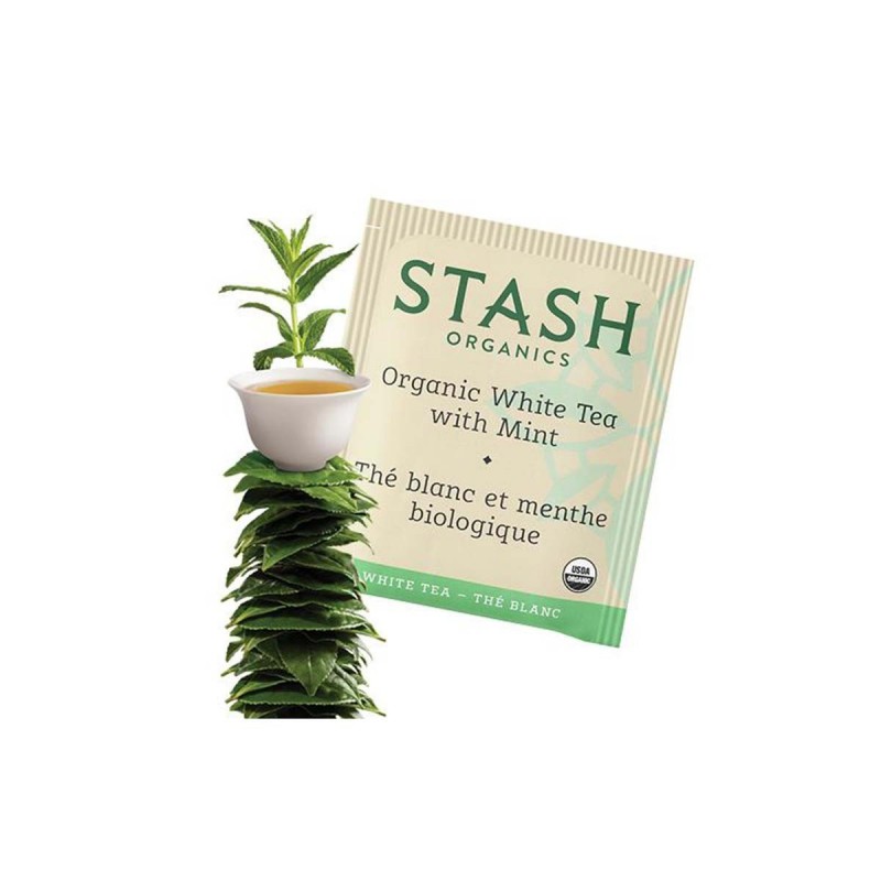 Te STASH Organic White Tea With Mint 18 Bolsitas 24 g T2043 STASH