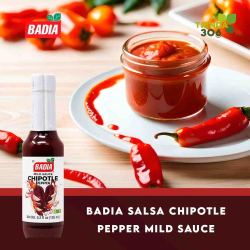 Badia Salsa Chipotle - Chipotle Pepper Mild Sauce 155 ml (Vol. 5.2 fl oz.) D1323 BADIA