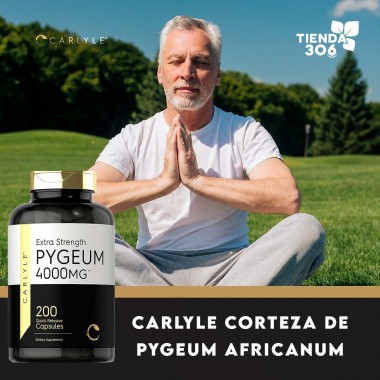 Carlyle Corteza de Pygeum Africanum 4000 mg  200 Cápsulas V3470 CARLYLE