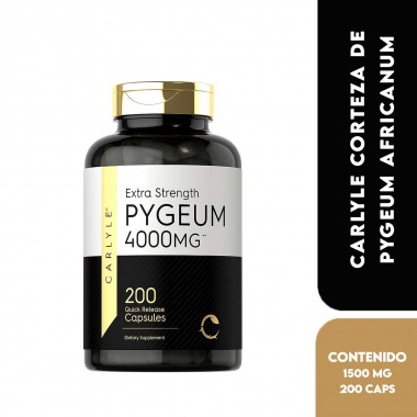 Carlyle Corteza de Pygeum Africanum 4000 mg  200 Cápsulas V3470 CARLYLE