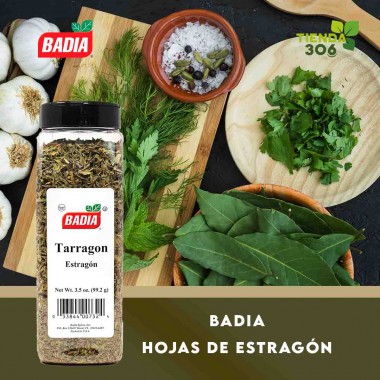 Badia Hojas de Estragón - Tarragón Seco 99.2 g (3.5 oz.) Sin Gluten - Kosher D1327 BADIA