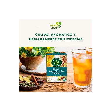 Traditional Medicinals Organic Té Dandelion Chai Con Probioticos, Apoyo a La Salud Digestiva 16 Bolsitas T2146 TRADITIONAL ME...