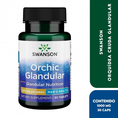 Swanson Orchic Glandular Men's Health - Salud del Hombre - 1000 mg 30 Tabletas V3484 SWANSON