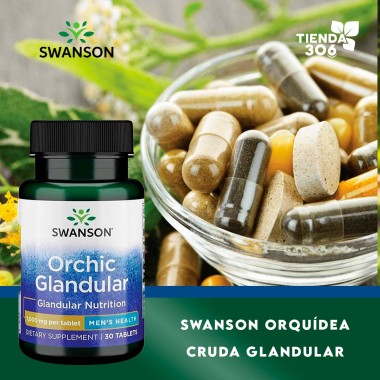 Swanson Orchic Glandular Men's Health - Salud del Hombre - 1000 mg 30 Tabletas V3484 SWANSON