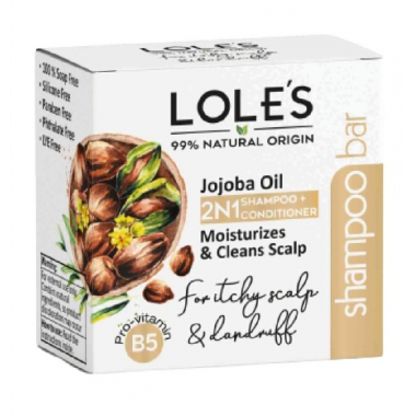 Lole's Shampoo y Acondicionador Barra Aceite de Jojoba 2 en 1 Unisex 100 gramos C1271