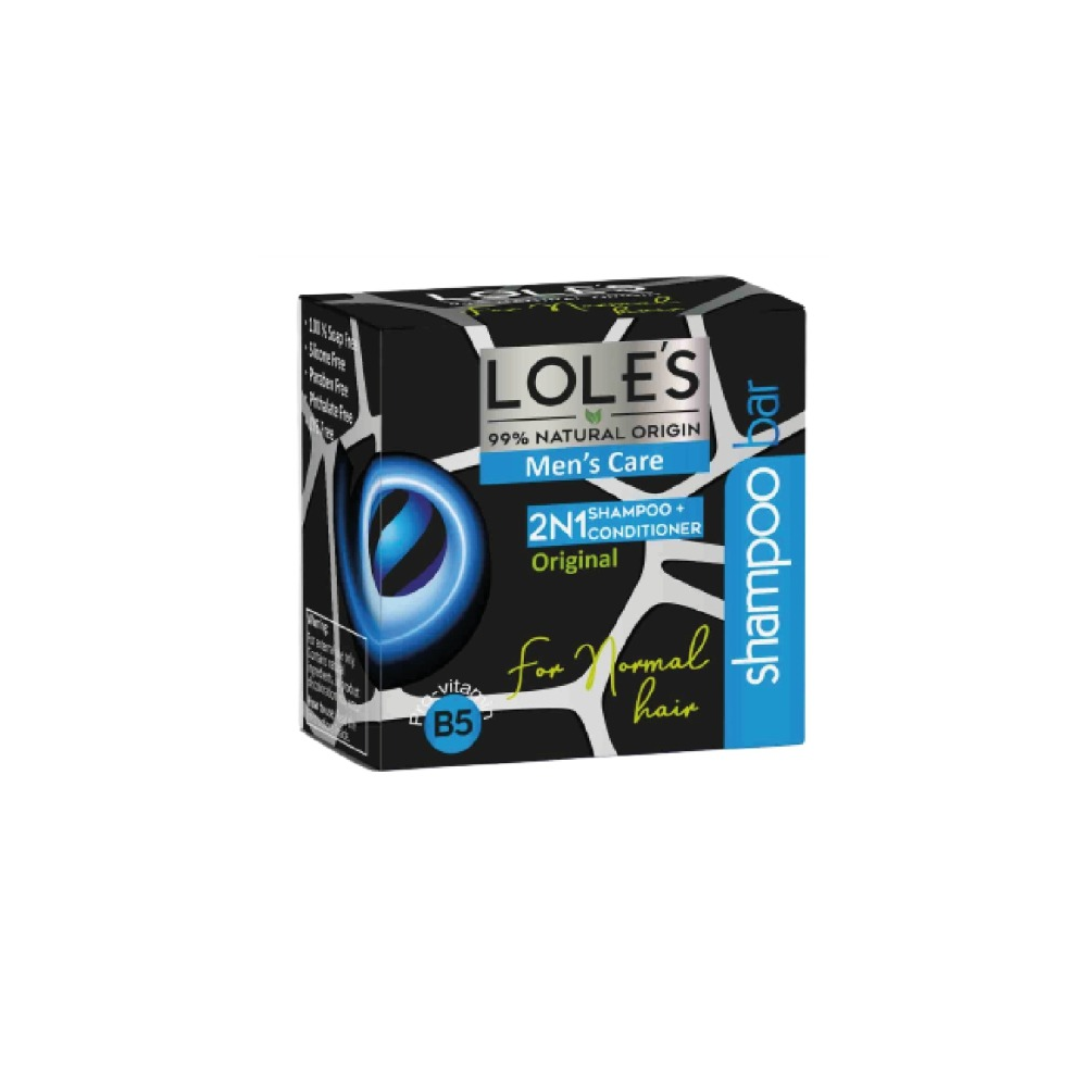 Lole's Shampoo y Acondicionador Barra Men's Care 2 en 1 para Hombres 100 gramos C1273 Lole's